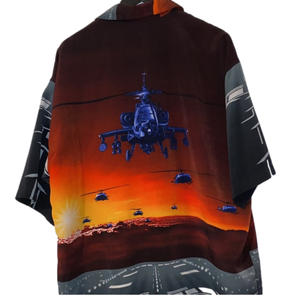 Vintage helicopter Button Up shirt